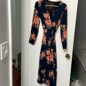 Zara wrap, floral dress. Size S.